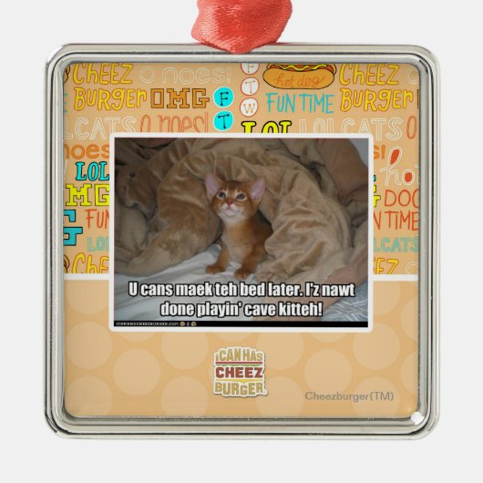 Uはmaekベッド後でできます メタルオーナメント (正面)