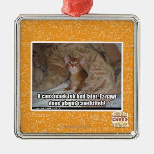 Uはmaekベッド後でできます メタルオーナメント (正面)