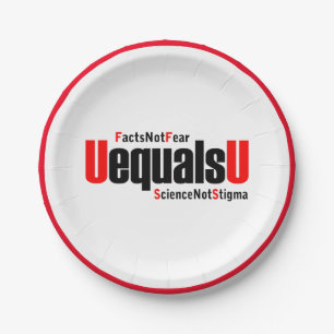 UはUに等しい – HIVは検出できない – 科学はスティグマではない ペーパープレート
