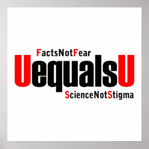 UはUに等しい – HIVは検出できない – 科学はスティグマではない ポスター