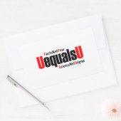 UはUに等しい – HIVは検出できない – 科学はスティグマではない 長方形シール (封筒)