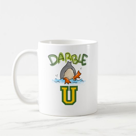 Uを水で濡らして下さい コーヒーマグカップ (左)