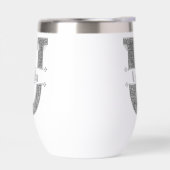 Uイニシャルパーソナライズされたシルバーモノグラムあなたの名前 (左面)