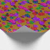 Uカラー/誕生石王室のの宝石と宝石を選択 ラッピングペーパー (角)