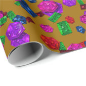 Uカラー/誕生石王室のの宝石と宝石を選択 ラッピングペーパー (ロールコーナー)