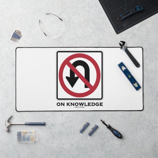 Uターンのナレッジトランスポーティングサインユーモア デスクマット (ワークステーション)