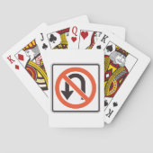 Uターン標識トラフィック安全道路記号 トランプ (裏面)