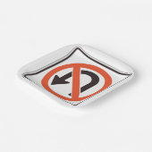 Uターン標識トラフィック安全道路記号 ペーパープレート (傾斜あり)