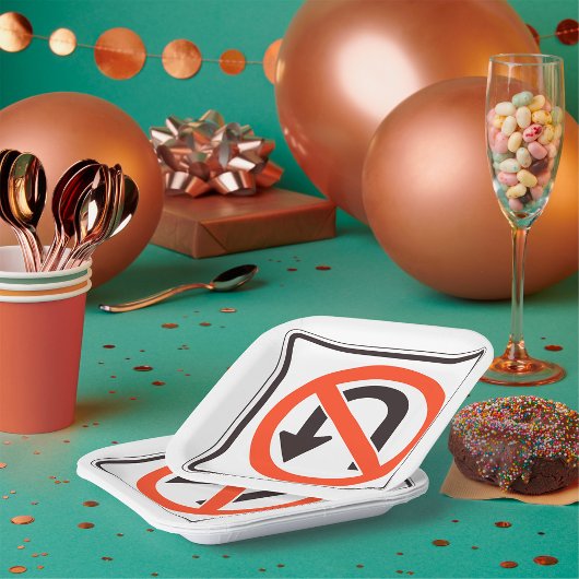 Uターン標識トラフィック安全道路記号 ペーパープレート