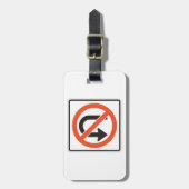 Uターン標識トラフィック安全道路記号 ラゲッジタグ (正面縦)