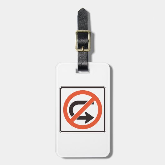 Uターン標識トラフィック安全道路記号 ラゲッジタグ (正面縦)