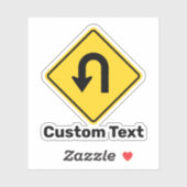 Uターン標識 シール (シート)