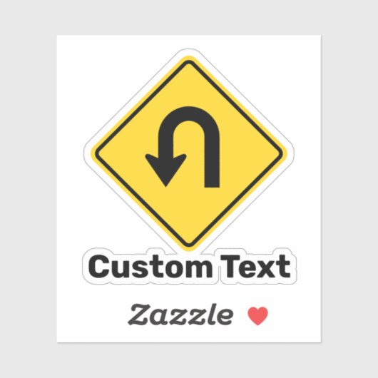 Uターン標識 シール (シート)