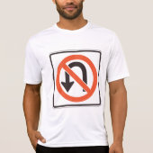 Uターン禁止標識 トラフィックセーフティ ロードシンボル Tシャツ (正面)