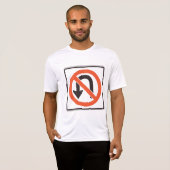 Uターン禁止標識 トラフィックセーフティ ロードシンボル Tシャツ (正面フル)