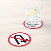 Uターン禁止標識 |丸カスタムコースター ラウンドペーパーコースター (インサイチュ)