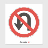 Uターン記号なし シール (シート)