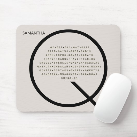 Uパーソナライズされたアメリカ英語を使わないQワード マウスパッド (マウス)