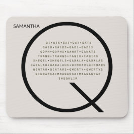 Uパーソナライズされたアメリカ英語を使わないQワード マウスパッド