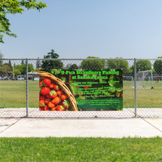 Uピックカスタマイズストロベリーファームベリー狩り 横断幕 (インサイチュ)