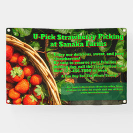 Uピックカスタマイズストロベリーファームベリー狩り 横断幕