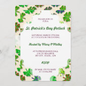 Uピックカラー/エキゾチックアイルランドシャムロック4リーフクローバー 招待状 (正面/裏面)