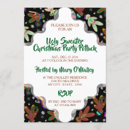 Uピックカラー/ジンジャーブレッドの人と雪 招待状