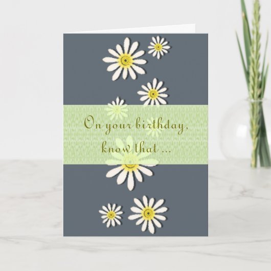 Uピックカラー/ワイルドフラワーお洒落デイジーの散布 カード (正面)