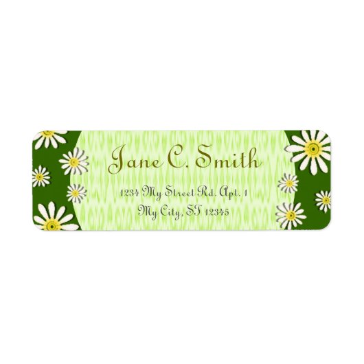 Uピックカラー/ワイルドフラワーお洒落デイジーの散布 ラベル (正面)