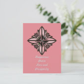 Uピックカラー/鉄ケルトのお福の花II ポストカード (スタンド正面)