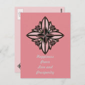 Uピックカラー/鉄ケルトのお福の花II ポストカード (正面/裏面)