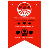 Uピックストロベリーファームプロモーション バンティングフラッグ (第2の旗)