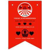 Uピックストロベリーファームプロモーション バンティングフラッグ (第1の旗)