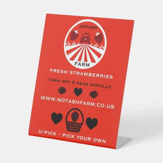 Uピックストロベリーファームプロモーション 台座サイン (正面)