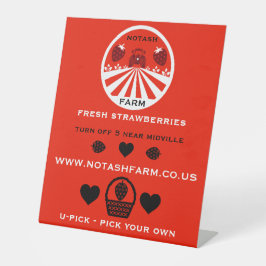 Uピックストロベリーファームプロモーション 台座サイン
