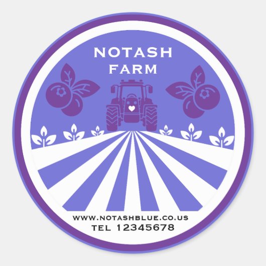 Uピックブルーベリーファームプロモーション ラウンドシール (正面)