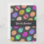 Uピック色/卵の黒幻惑板チョーク 招待状 (裏面)