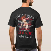 Uボートでのロシアンリバー吸血ハリバット釣り Tシャツ (裏面)