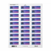 Uモノグラム「オールドワールドブルー」デザインアドレス表 ラベル (フルシート)