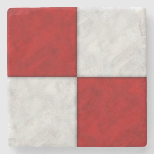 Uユニフォームの水彩画航海信号旗 ストーンコースター (正面)