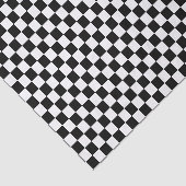 U一突き色の黒のチェック模様のタイル 薄葉紙 (詳細)