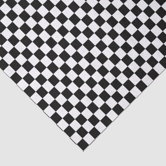 U一突き色の黒のチェック模様のタイル 薄葉紙 (詳細)