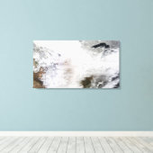 U上空の大規模な冬の嵐の衛星表示 キャンバスプリント (インサイチュ (ウッドフロア))