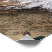 U上空の大規模な冬の嵐の衛星表示 ポスター (角)