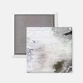 U上空の大規模な冬の嵐の衛星表示 マグネット (正面/裏面)