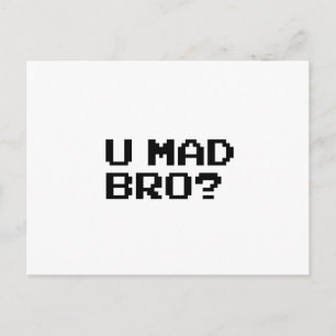 U不機嫌BRO?ミーム/chat/irc/4chan/troll/trolling ポストカード