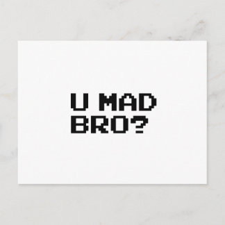 U不機嫌BRO?ミーム/chat/irc/4chan/troll/trolling ポストカード