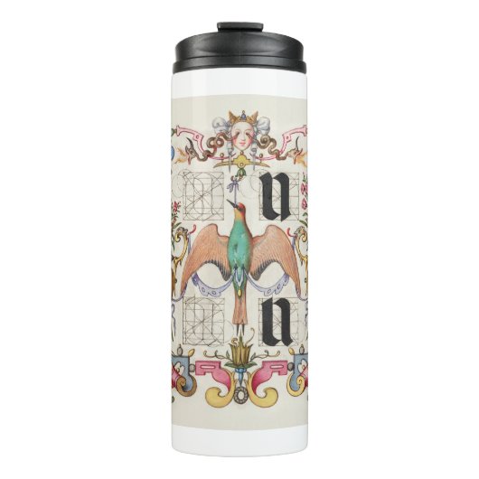 U字とV字ミラ書道家 タンブラー (正面)