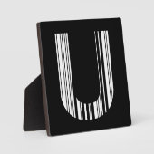 U字バーコードイニシャルバーコードパターン フォトプラーク (正面)