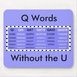 U字型のQワード マウスパッド